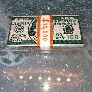 MONEY STACK CLUTCH GREEN